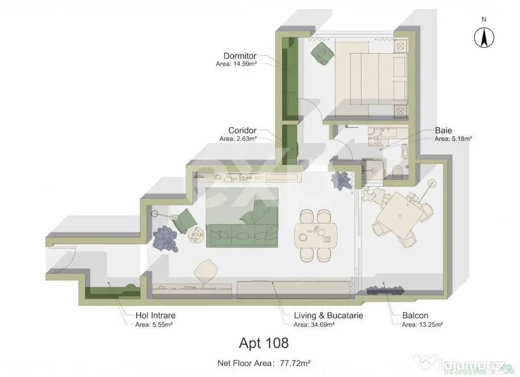 Apartament 2 camere - Intabulat - Predare la cheie - Sibbiu
