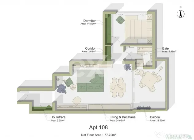 Apartament 2 camere - Intabulat - Predare la cheie - Sibbiu