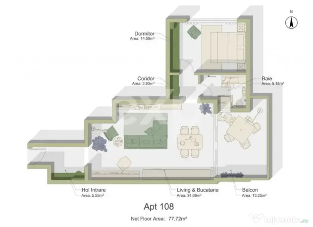 Apartament 2 camere - Intabulat - Predare la cheie - Sibbiu