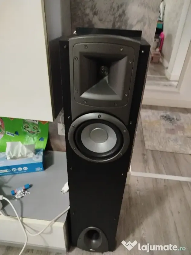 VAND sistem audio Klipsch HD Theater 500+statie denon avr2801+boxe klipsch F1sinergy+subwoofer teufel M1200SW