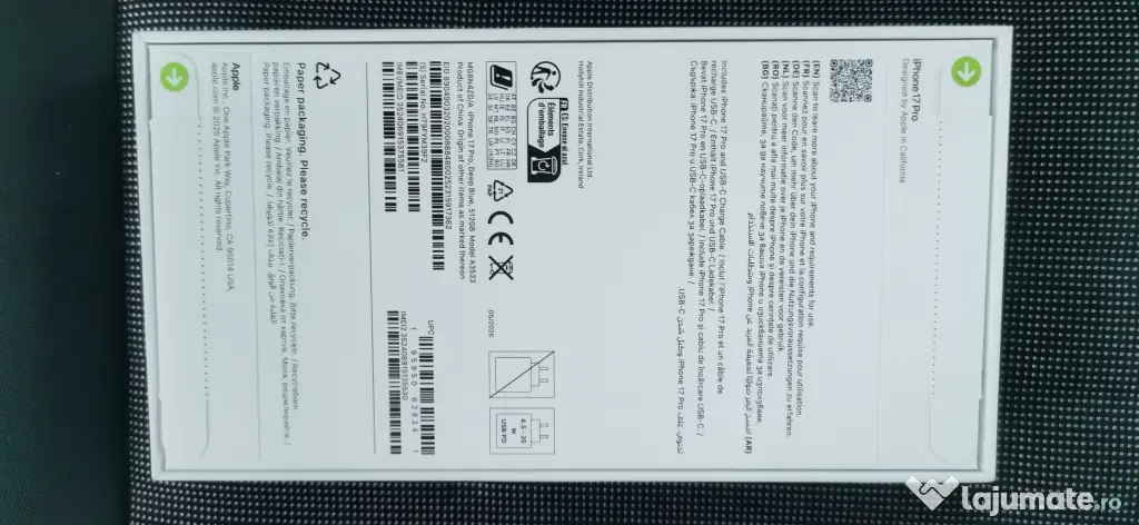 Iphone 17 Pro deep blue