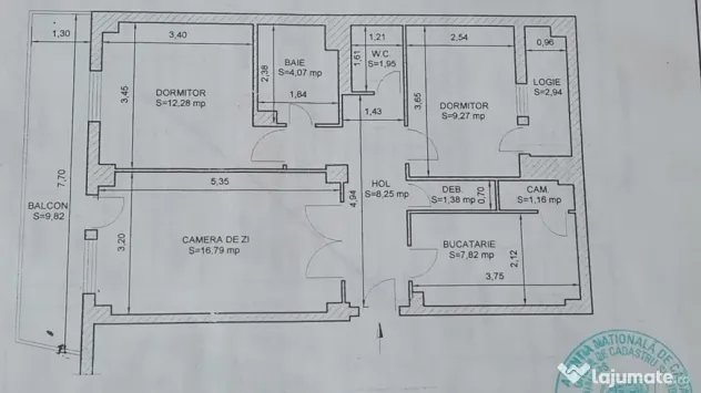 Vând apartament 3 camere bd Mircea