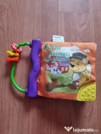 Ferma Animalelor: carte textila, plusuri: elefant si albina 