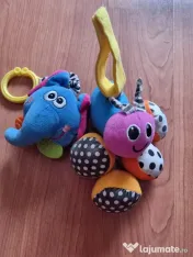 Ferma Animalelor: carte textila, plusuri: elefant si albina 