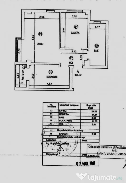 Proprietar/Hlincea/Apartament 2 camere/65mp/Mobilat-utilat/parcare