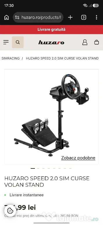 Pachet Logitech G29 (Volan + Pedale) + Suport/Stand Metalic Huzaro – Ca nou