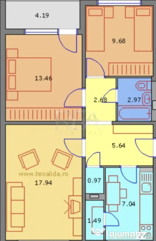 3 camere, P/4, 66mp, anvelopat-Drumul Taberei - Bucuresti (Bucuresti-Ilfov)