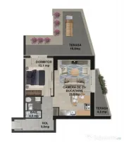 APARTAMENT CU TERASA GENEROASA SI VEDERE CATRE LAC!