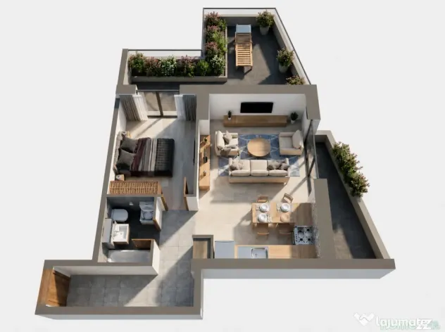 APARTAMENT CU TERASA GENEROASA SI VEDERE CATRE LAC!
