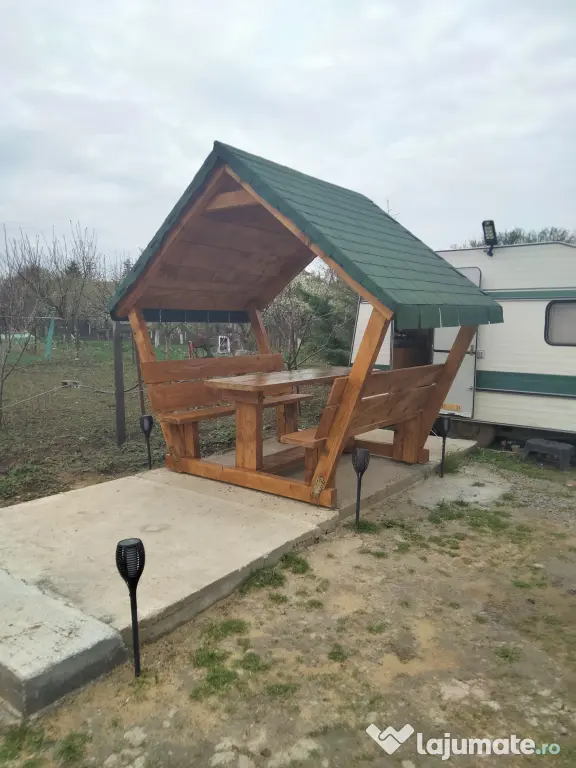 Foișor gradina, pergola, terasa lemn masiv, urgen