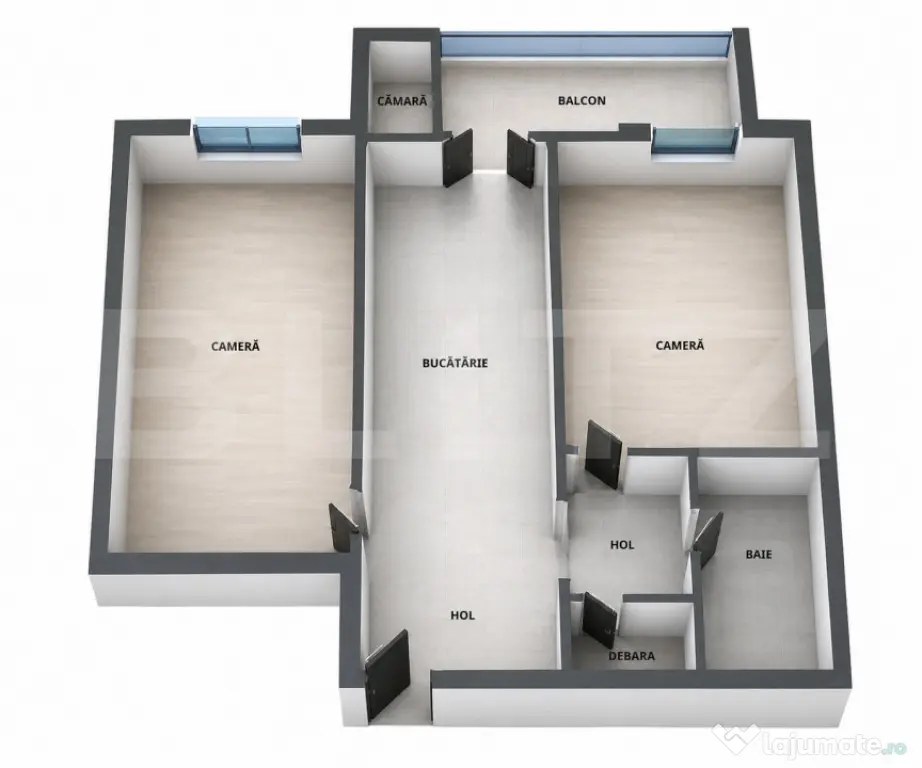 Apartament 2 camere decomandate, potențial excelent, zona