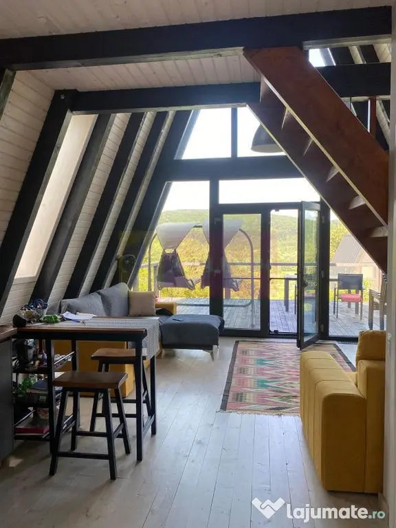 Cabane A frame + Teren 6000 mp | Proprietate deosebita, NOU