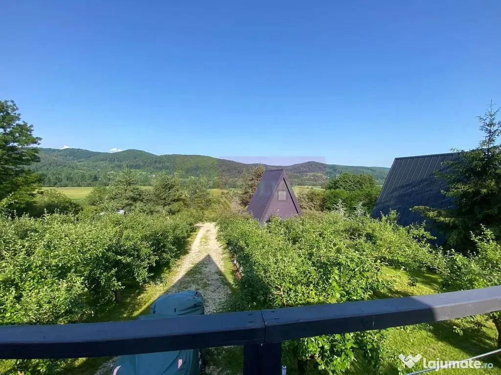 Cabane A frame + Teren 6000 mp | Proprietate deosebita, NOU