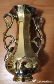 Vaza portelan aurit, produs unicat handmade 