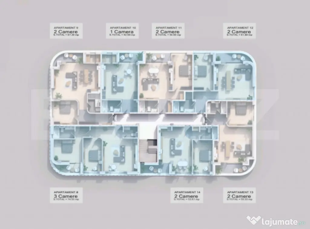 Apartament 1 camera, 42.64 mp, zona Pacurari - Rediu