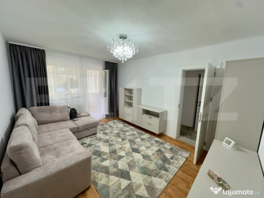 Apartament modern, 2 camere 47 mp, semidecomandat, parter- C