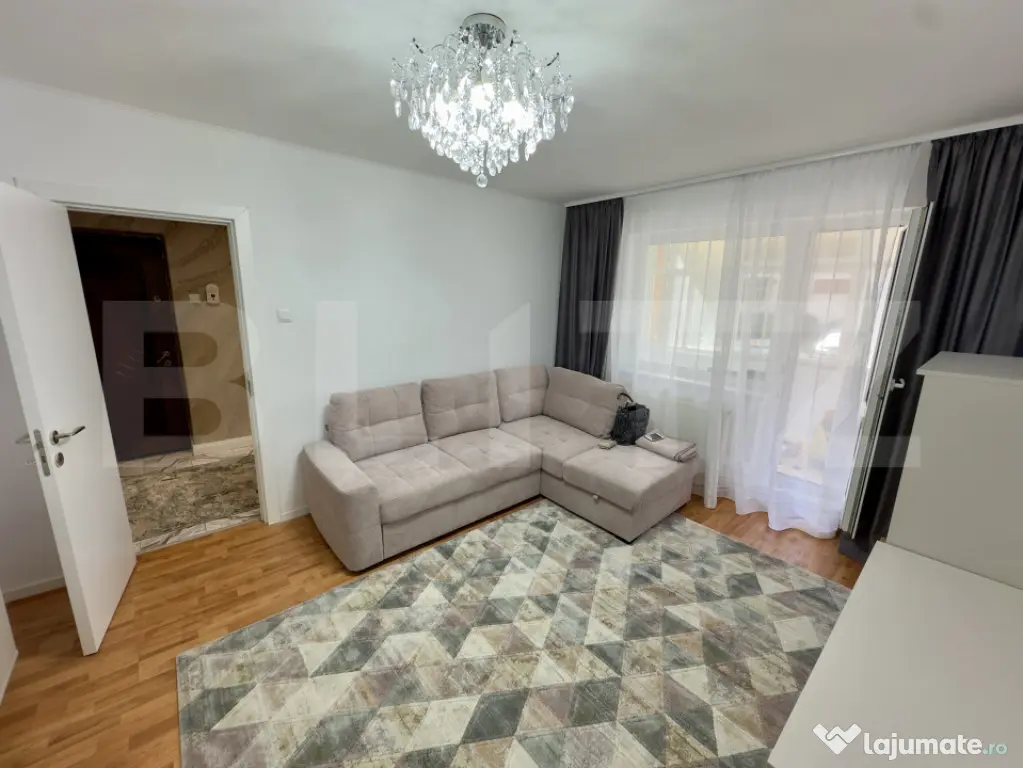 Apartament modern, 2 camere 47 mp, semidecomandat, parter- C