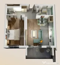 Apartament 2 camere, bloc nou, semifinisat, 53mp, zona Vivo