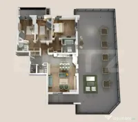 Penthouse 4 camere, 118mp, 152mp terasa, zona Vivo
