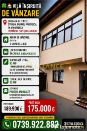 Vila insiruita P 1 M 5 camere 3 bai Primarie Popesti Leorden