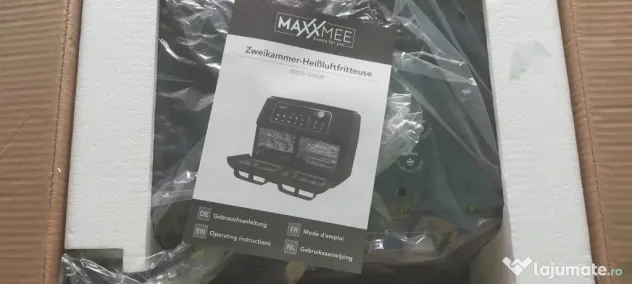 Friteuză cu aer cald Maxxmee, cameră dublă, 11 litri