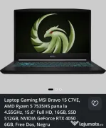 Laptop Gaming MSI Bravo 15 C7VE, AMD Ryzen 5 7535HS 16GB,512GB,RTX 4050