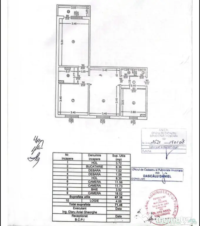 Apartament 3 camere, 72 mp, zona Mircea cel Bătrân - Iasi (Iasi)