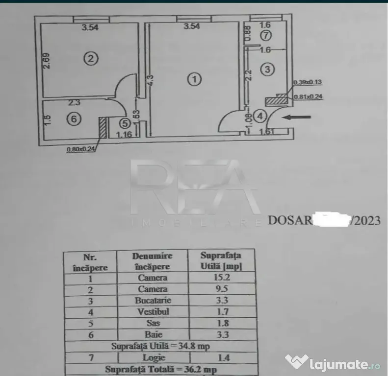 Brâncoveanu – Apartament 2 Camere Renovat 2024 | Etaj 1 |