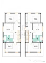 Duplex despartit prin camera tehnica - personalizare interio 