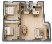 Apartament eficient compartimentat, 3 camere, etajul 1