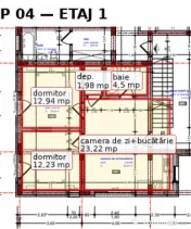 Apartament eficient compartimentat, 3 camere, etajul 1 