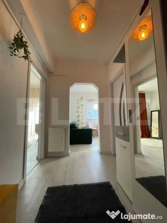 Apartament 2 camere, semidecomandat, zona Florilor-balcon
