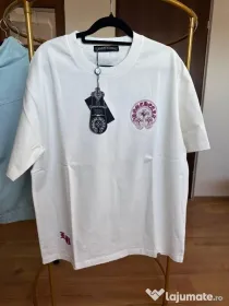 Tricou Chrome Hearts White Pink M