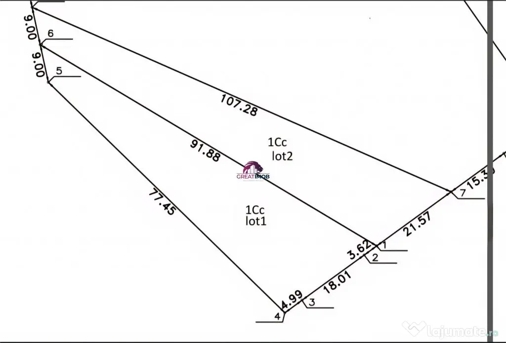 Teren Snagov Lac 1318 mp