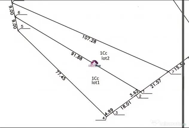 Teren Snagov Lac 1318 mp