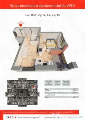 Apartament 2 camere, etaj 2, bloc R39, Ared City Arad 