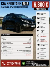 Kia Sportage 2012 automata. 6800 euro