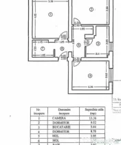 Apartament cu 3 camere – Canta | 48 mp 