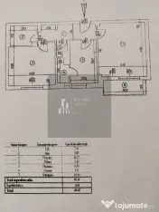 Apartament 2 camere, str Vicina, decomandat, 61 mp 