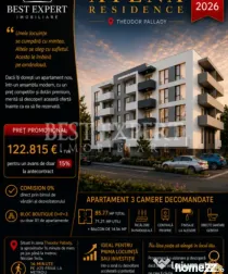 3 Camere Direct Dezvoltator| Bonus Parcare descoperita | Cre