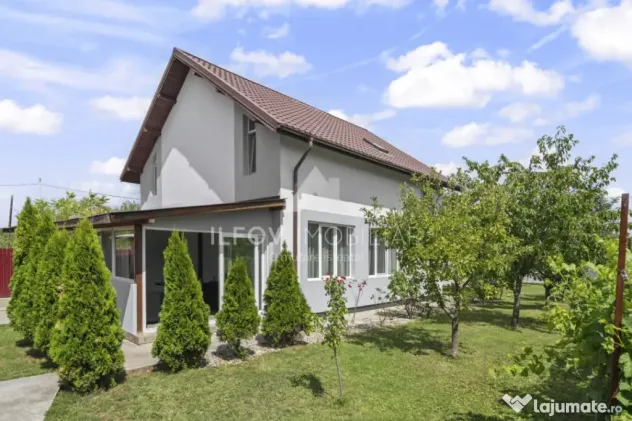 Ciolpani Casa P+M 150mp, teren 500m, utilități, asfalt, po