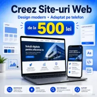 Creez site-uri web profesionale de la 500 lei – Design modern 
