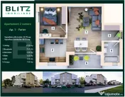 Apartament 2 camere, bloc tip vila P + 2, Sanpetru 