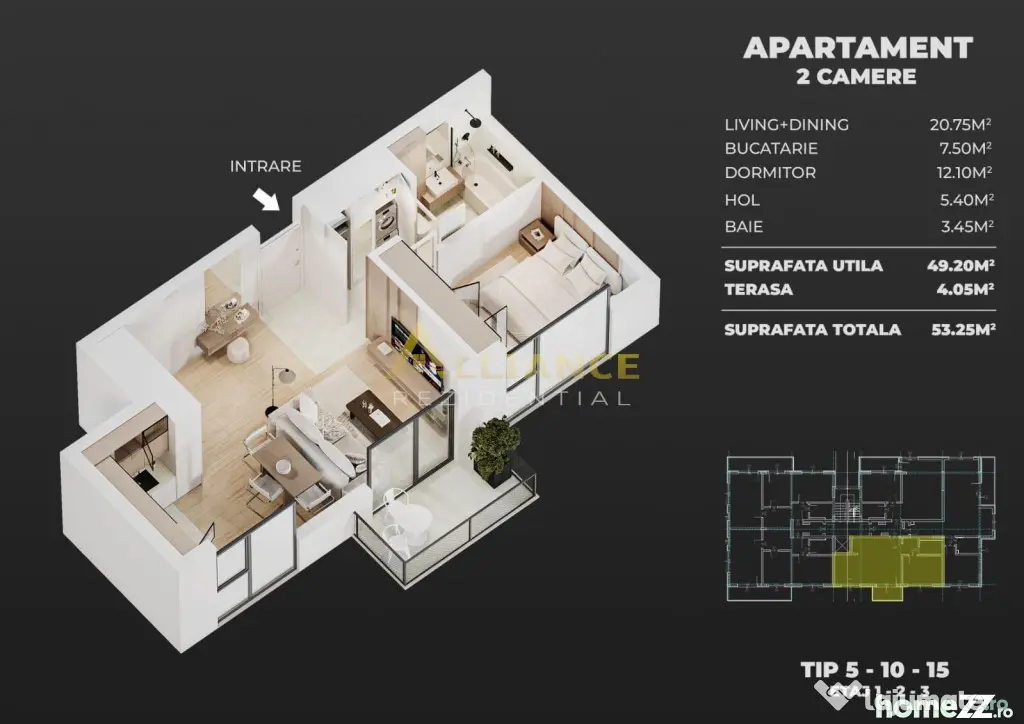 Ame Residence Exclusivitate Proiect nou ap 2 si 3 camere