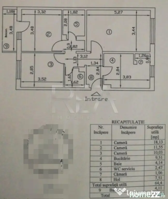 3 camere, et 4/4, bloc 1981, 68mp-Gorjului - Bucuresti (Bucuresti-Ilfov)