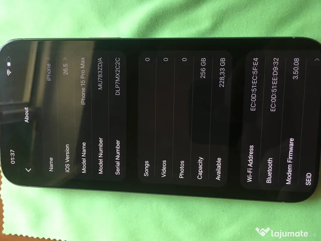 Vand iphone 15 pro max