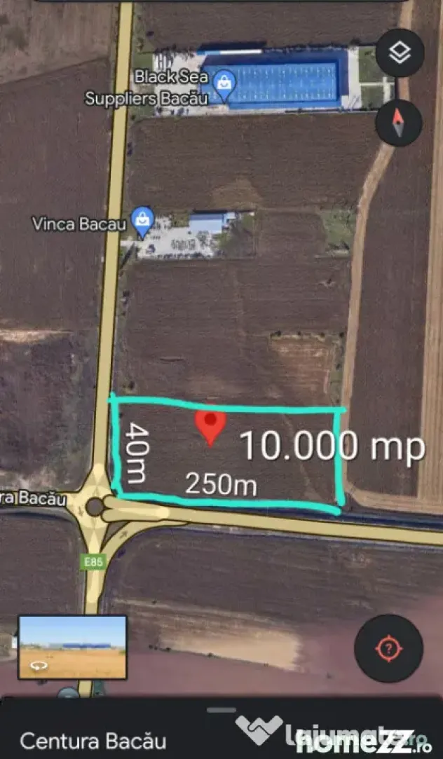 Locație sens giratoriu, deschidere E85 și Autostrada Moldo - Bacau (Bacau)