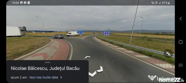 Locație sens giratoriu, deschidere E85 și Autostrada Moldo - Bacau (Bacau)