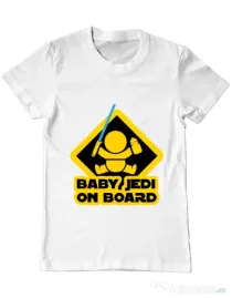 Tricou ADLER barbat Baby Jedi Alb