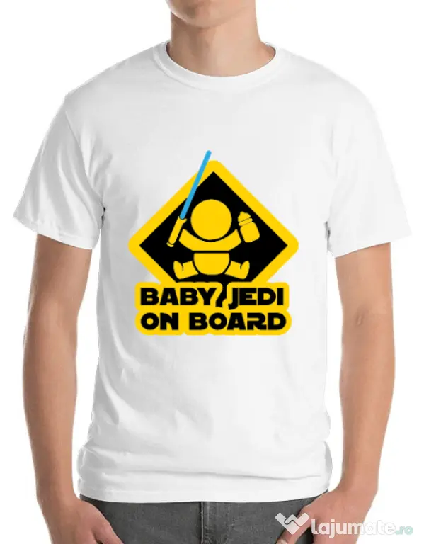 Tricou ADLER barbat Baby Jedi Alb